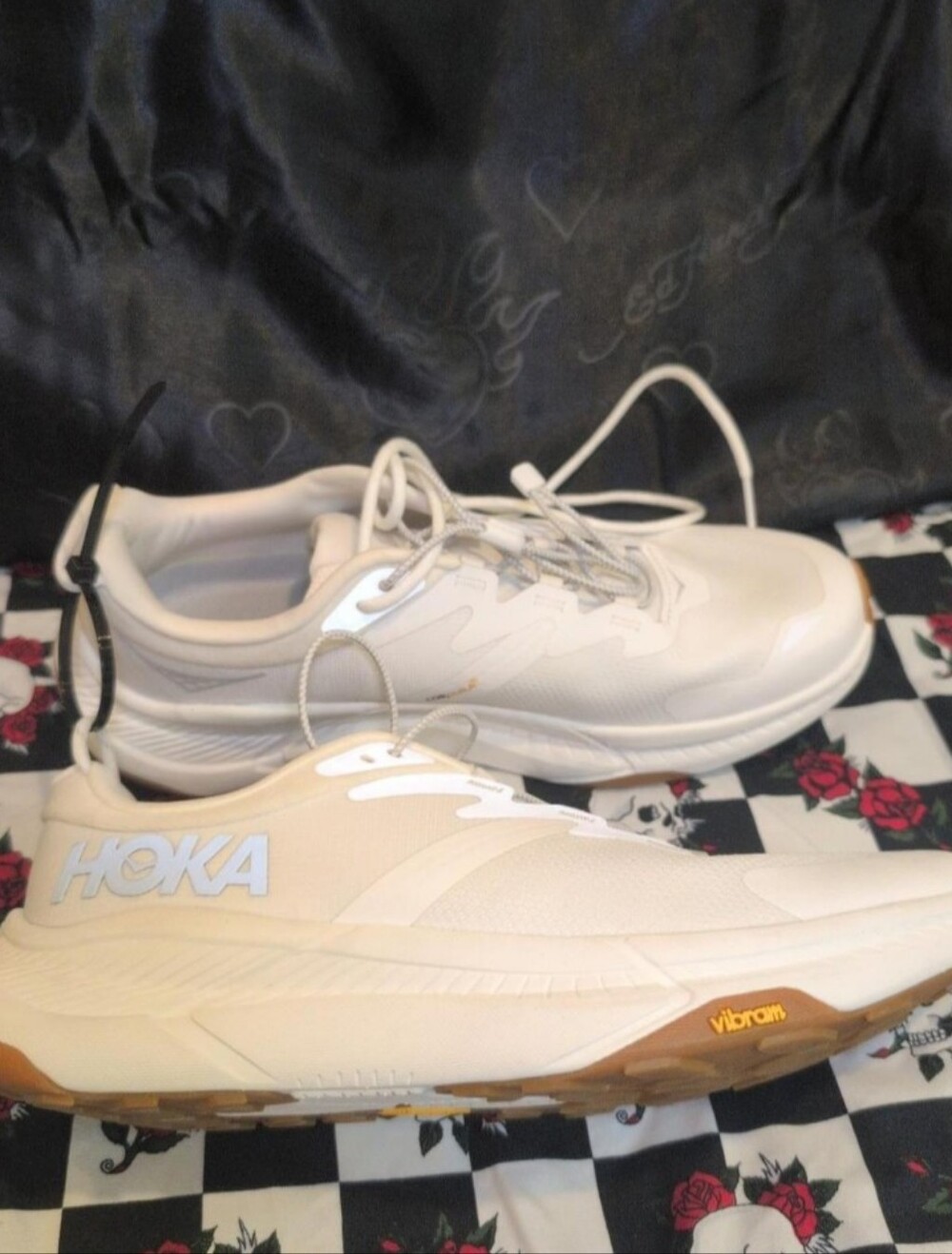 HOKA Transport White / Gum Sole Sneakers Woman's US 9.5